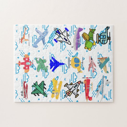 Puzzle Avions Jets et hélicoptères (Horizontal)