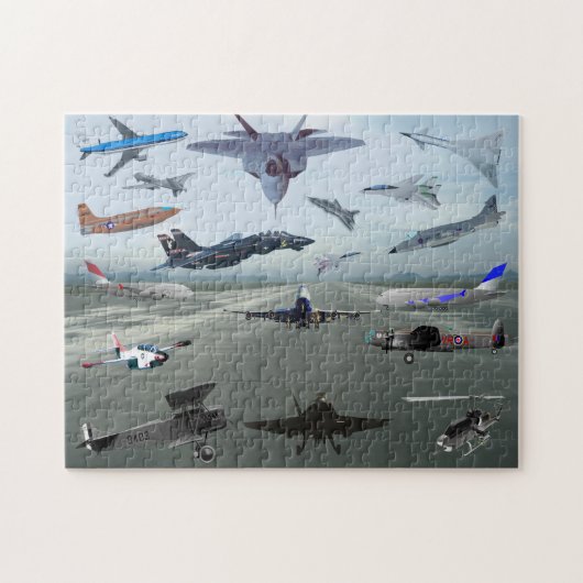 PUZZLE AVIONS SUR UN CIEL BLEU CAROLINA (Horizontal)