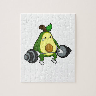 Puzzle Avocado à Fitness avec Barbell