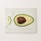 Puzzle Avocado (Persea) Peinture d'aquarelle de fruits (Horizontal)