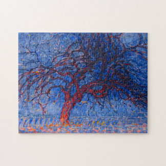 Puzzle Avond de Piet Mondrian (Soirée) : L'Arbre Rouge