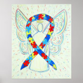 Puzzle Awareness Ribbon Angel Poster Art Imprimer (Devant)