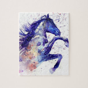 Puzzle Awesome Horse aquarelle peinture plaque