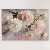 Puzzle Awesome Peonies blanches et roses Aquarelle Art (Horizontal)