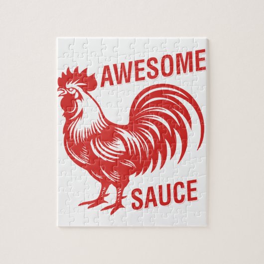 Puzzle Awesome Rooster de sauce drôle (Vertical)