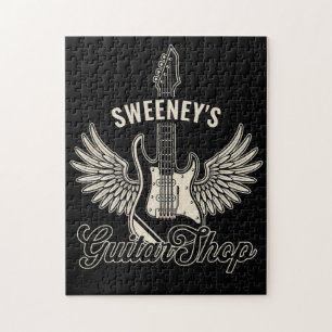 Puzzle AXE Electrique AJOUTER NOM Guitariste Guitare Bout