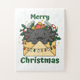 Puzzle Axolotl Christmas Letter Winter Animals Axolotls