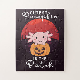 Puzzle Axolotl In Pumkin Sweet Axolotls Happy Halloween
