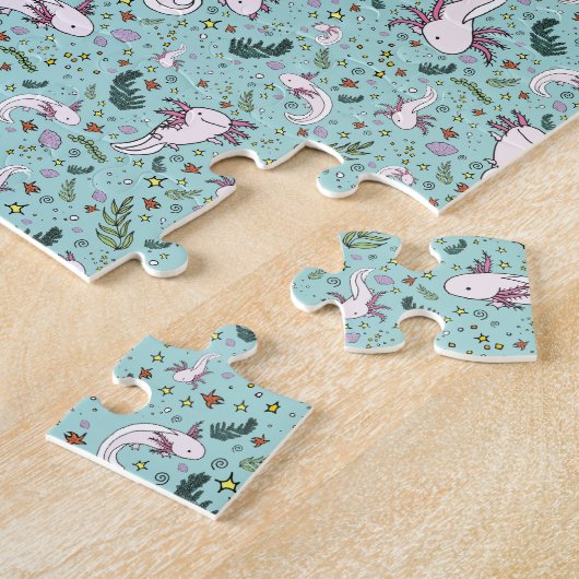 Puzzle Axolotls en bleu (Côté)