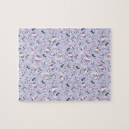 Puzzle Axolotls en violet (Horizontal)