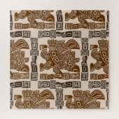 Puzzle Aztec Eagle Guerrier Tribal Art antique (Horizontal)