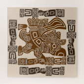 Puzzle Aztec Eagle Guerrier Tribal Art antique (Horizontal)
