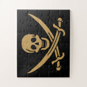 Puzzle Aztec Gold Crâne et cutlass Pirate Calico Jack (Vertical)