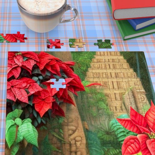 Puzzle Aztec Poinsettias #1