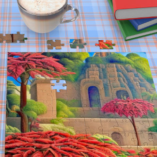 Puzzle Aztec Poinsettias #2