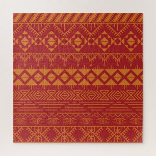 Puzzle Aztec Retro : Design Motif Vintage.