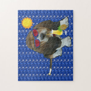 Puzzle Baby Basset Hound Heure d'été