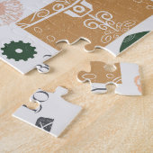 Puzzle Baby shower de révélation de genre Garçon (Côté)