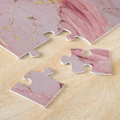 Puzzle Baby shower Gold Blush Pink Birds (Côté)