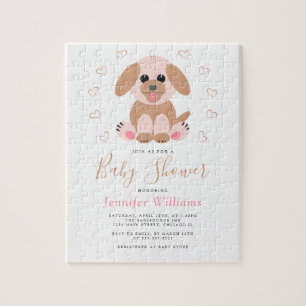 Puzzle Baby shower personnalisé mignon simple