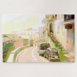Puzzle Back Street Italy Digital Impressionist Pop Art