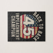 Puzzle Back to Back Impeachment Champ American Flag Vinta (Horizontal)