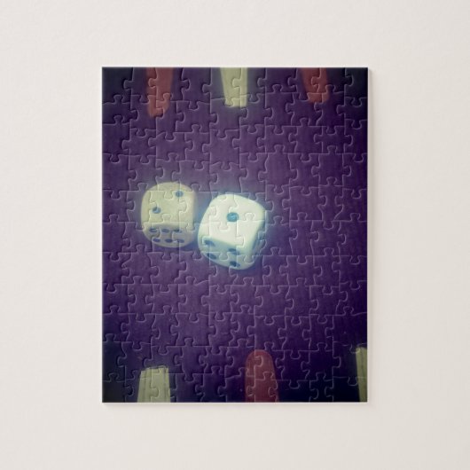 Puzzle Backgammon dice (Vertical)