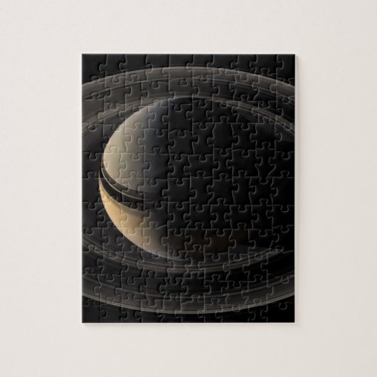 Puzzle Backlit Saturn from Cassini Orbiter (Vertical)