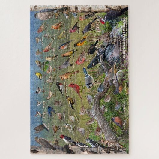 Puzzle Backyard Birds of Michigan (Vertical)