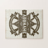 Puzzle Badge de Rifles Adjoint Old West Sheriff Personnal (Horizontal)