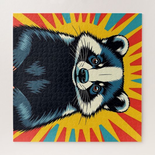 Puzzle Badger d'art Pop Cute (Horizontal)