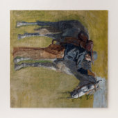 Puzzle Badlands américaines : Cow-boy du Far West avec ch (Horizontal)