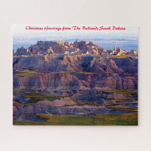 Puzzle Badlands South Dakota. voeux de Noël (Horizontal)