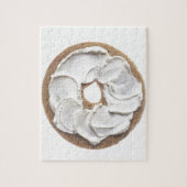Puzzle Bagel with Cream Cheese (Vertical)