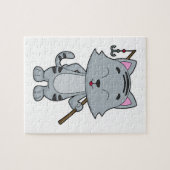 Puzzle Baguette de pêche de chat (Horizontal)