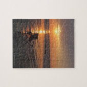 Puzzle Baguette de pêche et chaise au bord de l'océan au  (Horizontal)