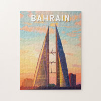 Bahreïn Illustration Voyage Art Vintage
