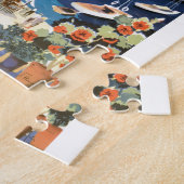 Puzzle Baie 1955 de la Grèce Athènes d'affiche de voyage (Côté)