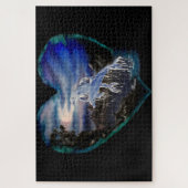 Puzzle Baie à la nuit, Amour Dauphin (Vertical)