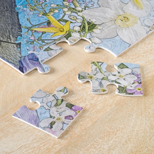 Puzzle Baignade de Lion de mer dans le Patch des fleurs (Côté)