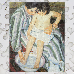 Puzzle Bain d'enfant par Mary Cassatt Impressionnisme Vin