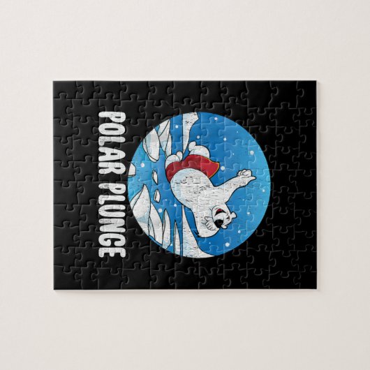 Puzzle Bain d'hiver Polar Plunge Ice Jump Polar Ours Bain (Horizontal)