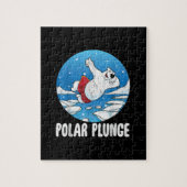 Puzzle Bain d'hiver Polar Plunge Ice Jump Polar Ours Bain (Vertical)