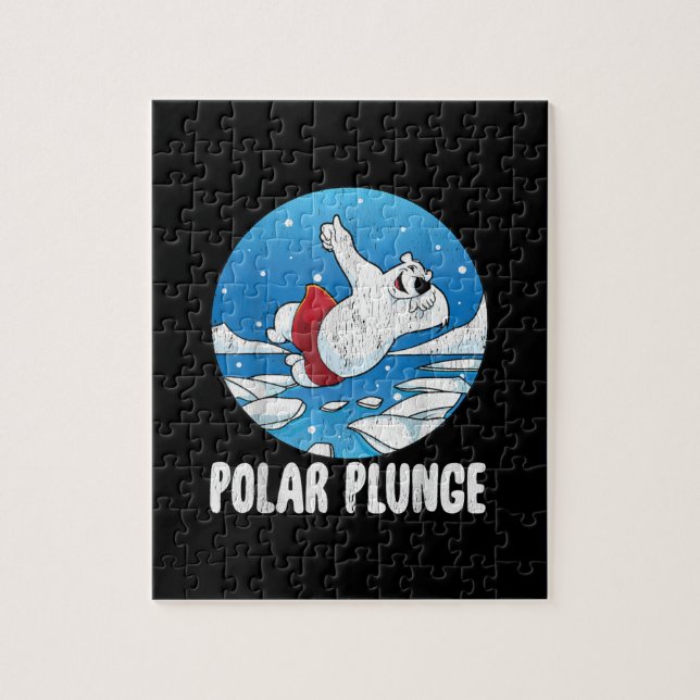 Puzzle Bain d'hiver Polar Plunge Ice Jump Polar Ours Bain (Vertical)