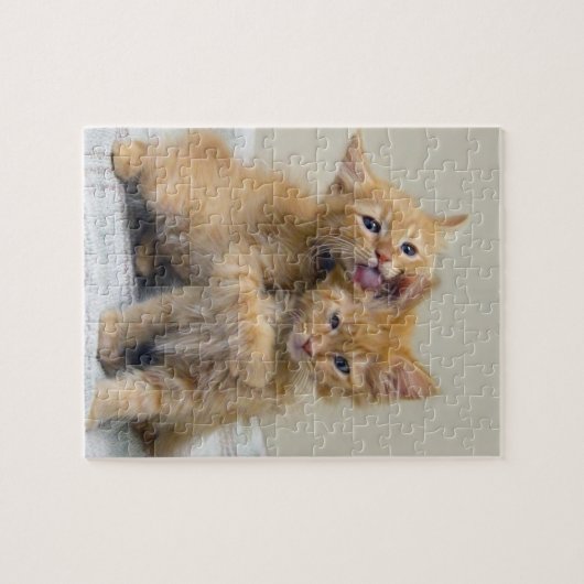 Puzzle Baiser et serrer les chatons (Horizontal)