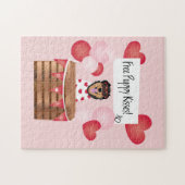 Puzzle Baisers de chiot gratuit Valentine Chien (Horizontal)