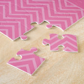 Puzzle Baisers et zigzags rose et blanc (Côté)