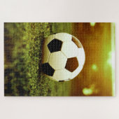 Puzzle Bal de football sur herbe (Horizontal)