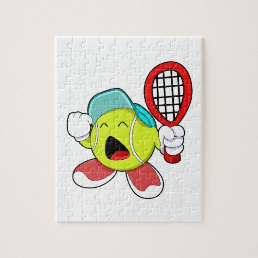 Puzzle Bal de tennis avec raquette de tennis (Vertical)