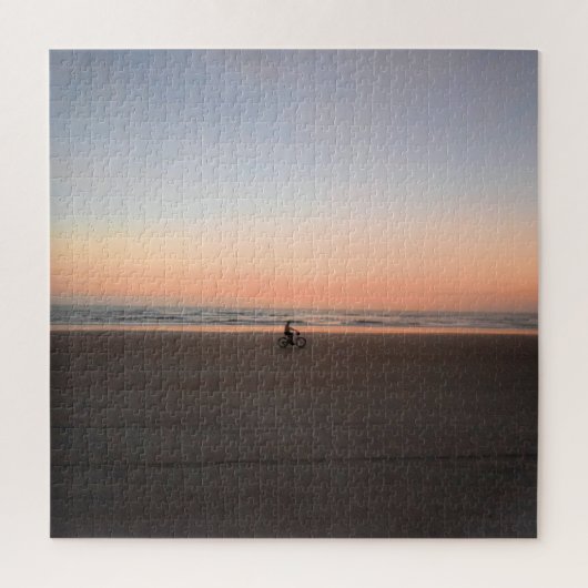 Puzzle Balade en vélo solitaire Sunrise sur la plage - 20 (Vertical)